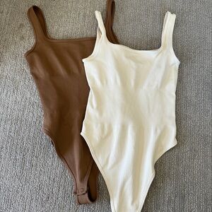Bodysuit - Brown and Cream